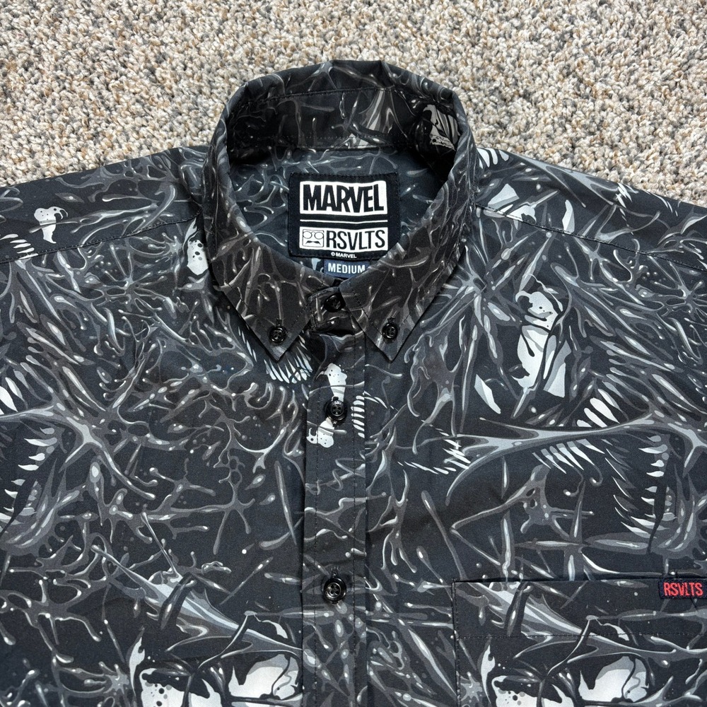 RSVLTS Marvel Venom Shirt Men's Medium We Are Venom Kunuflex Short Sleeve Black